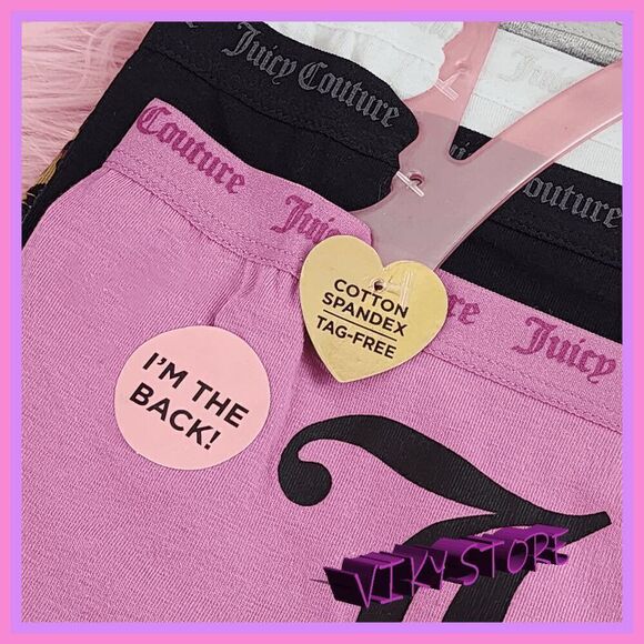 NWT 💕 Juicy Couture Sexy 5-Pack Panties Large Tag Free, Back Logo #7111 💕 - Picture 3 of 4